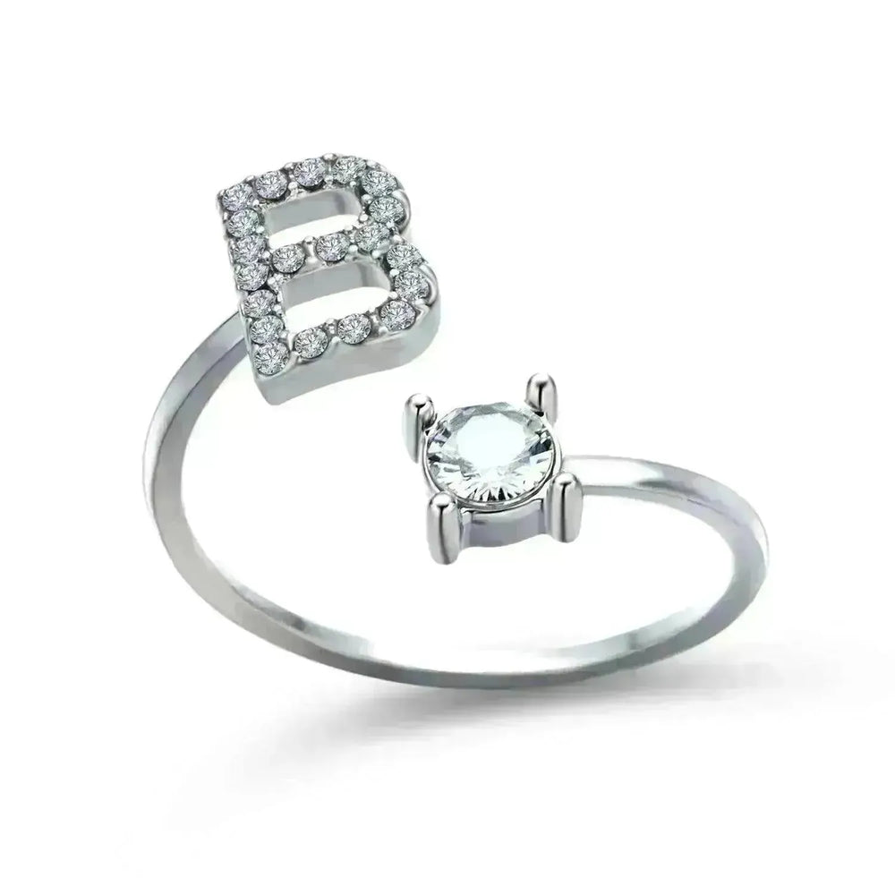 Customizable 26-Letter Ring: Fashionable & Elegant Jewelry - EX-STOCK CANADA