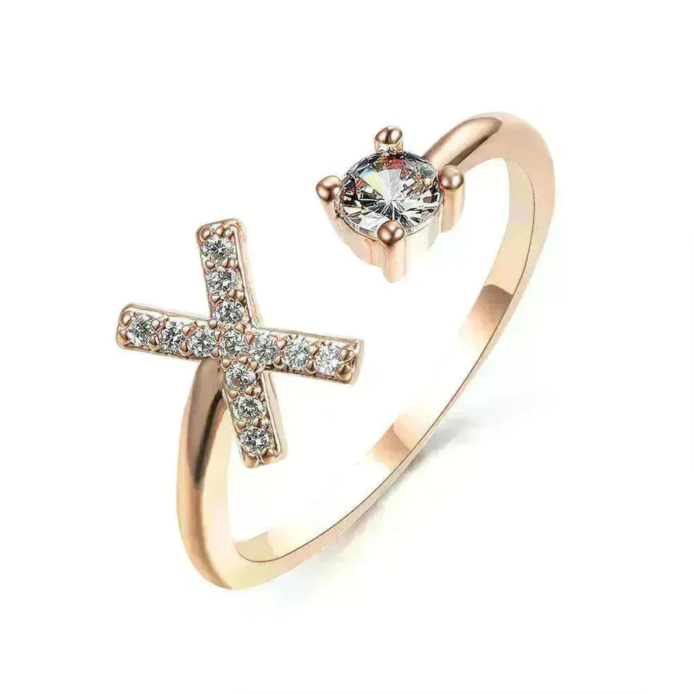 Customizable 26-Letter Ring: Fashionable & Elegant Jewelry - EX-STOCK CANADA