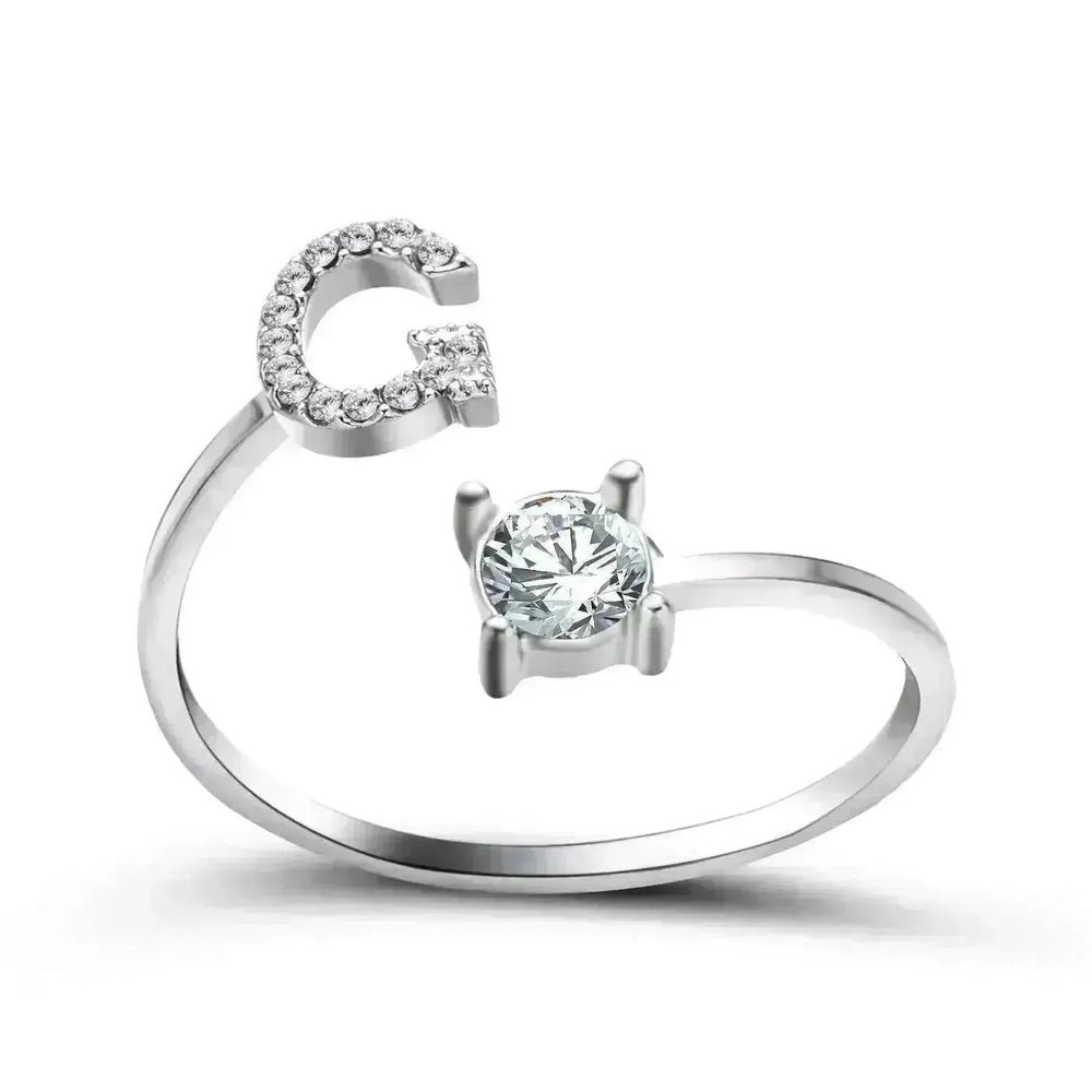 Customizable 26-Letter Ring: Fashionable & Elegant Jewelry - EX-STOCK CANADA