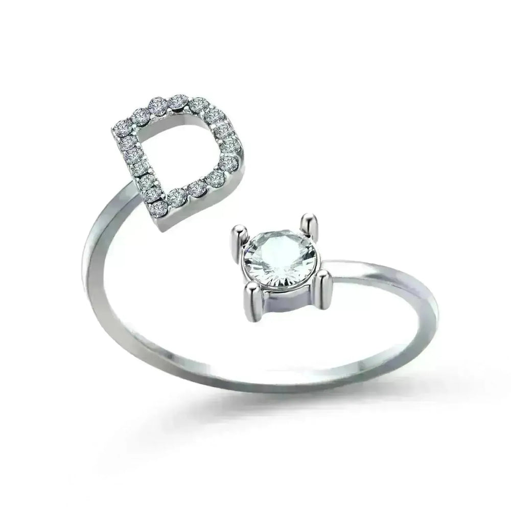Customizable 26-Letter Ring: Fashionable & Elegant Jewelry - EX-STOCK CANADA