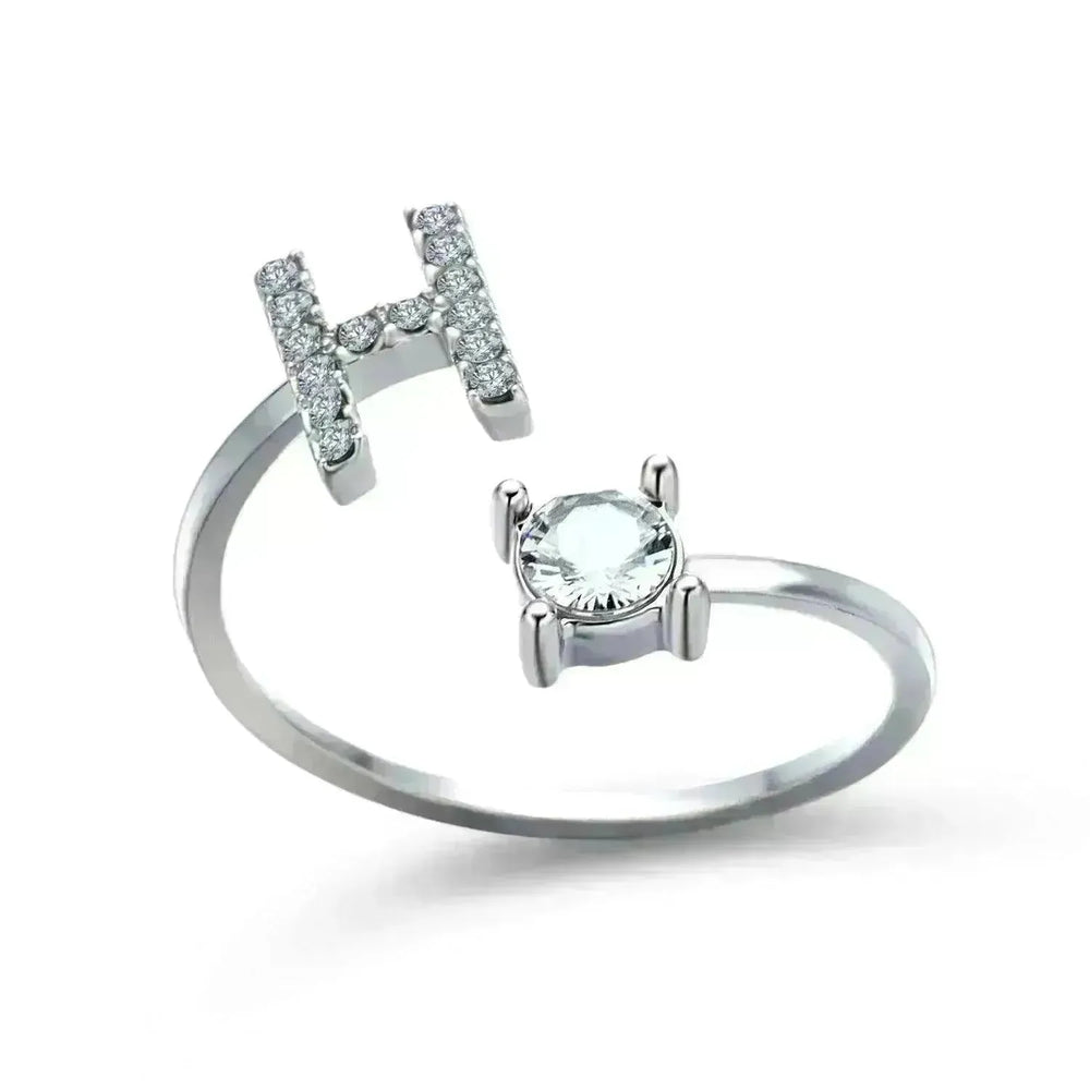 Customizable 26-Letter Ring: Fashionable & Elegant Jewelry - EX-STOCK CANADA