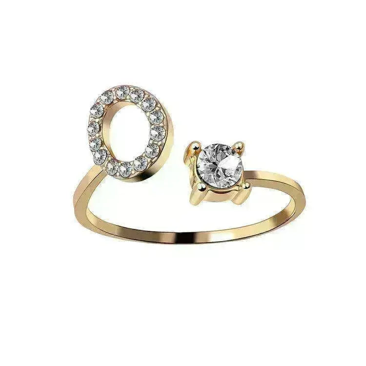 Customizable 26-Letter Ring: Fashionable & Elegant Jewelry - EX-STOCK CANADA