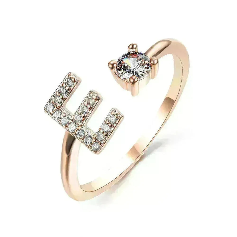 Customizable 26-Letter Ring: Fashionable & Elegant Jewelry - EX-STOCK CANADA
