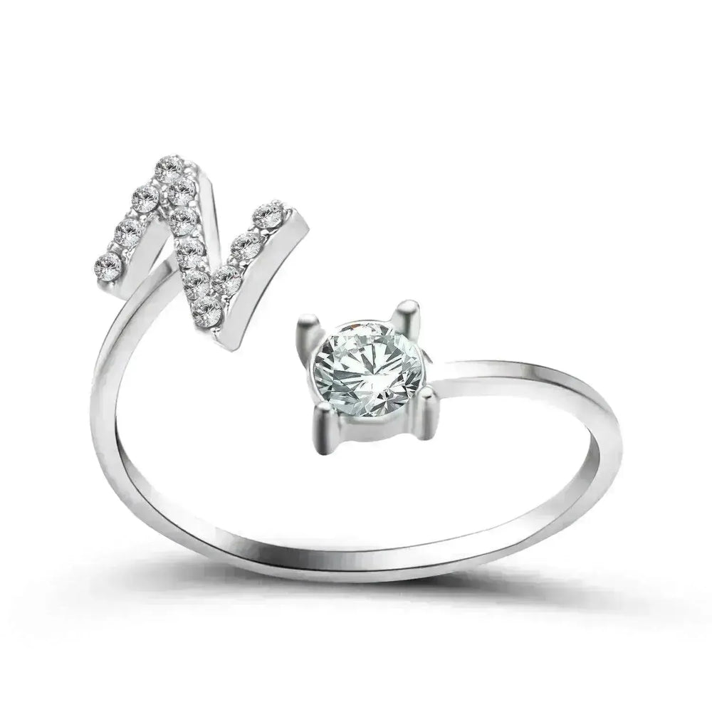 Customizable 26-Letter Ring: Fashionable & Elegant Jewelry - EX-STOCK CANADA