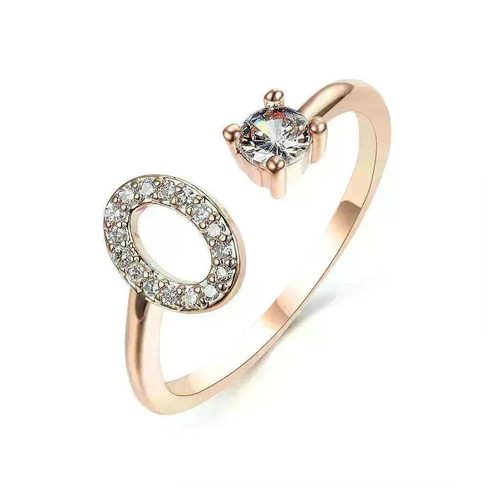 Customizable 26-Letter Ring: Fashionable & Elegant Jewelry - EX-STOCK CANADA