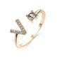 Customizable 26-Letter Ring: Fashionable & Elegant Jewelry - EX-STOCK CANADA