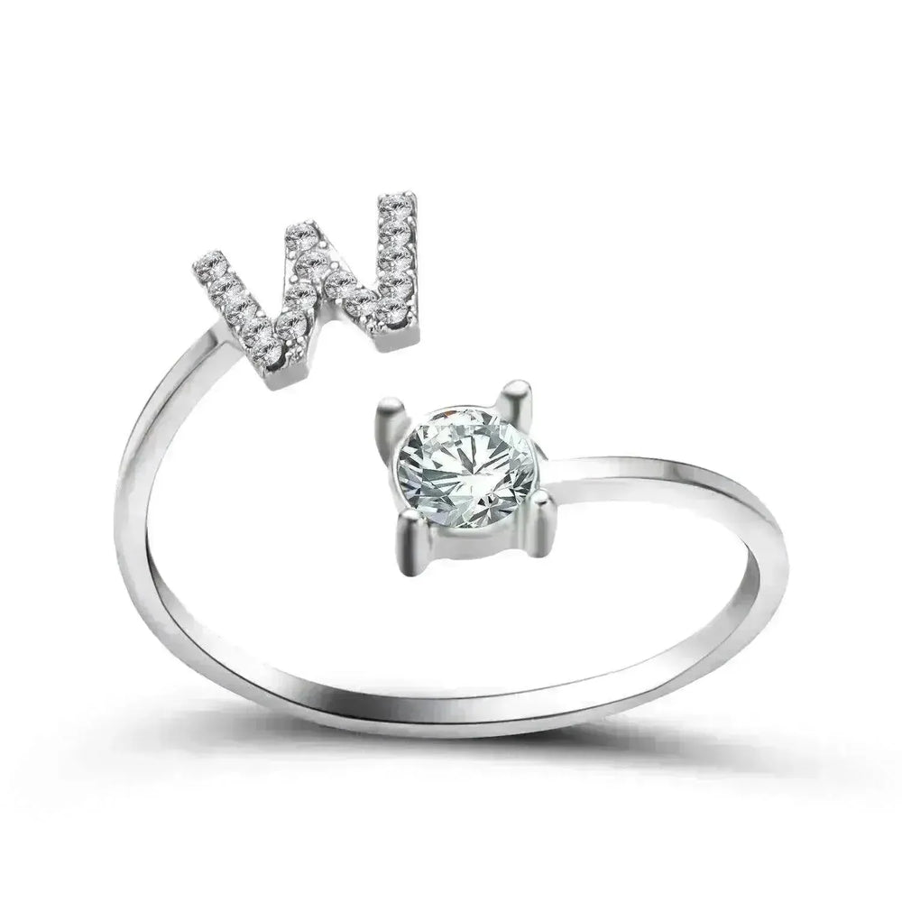 Customizable 26-Letter Ring: Fashionable & Elegant Jewelry - EX-STOCK CANADA