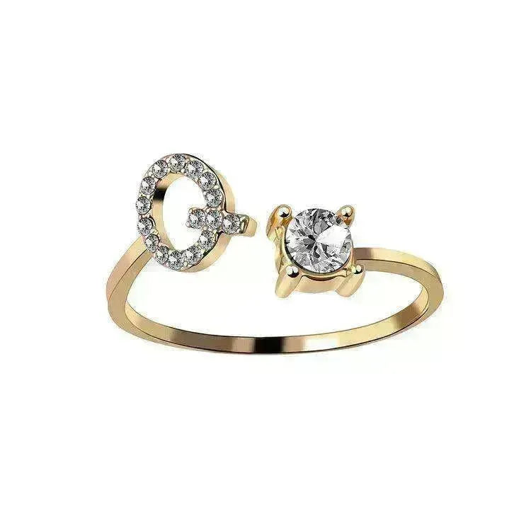 Customizable 26-Letter Ring: Fashionable & Elegant Jewelry - EX-STOCK CANADA