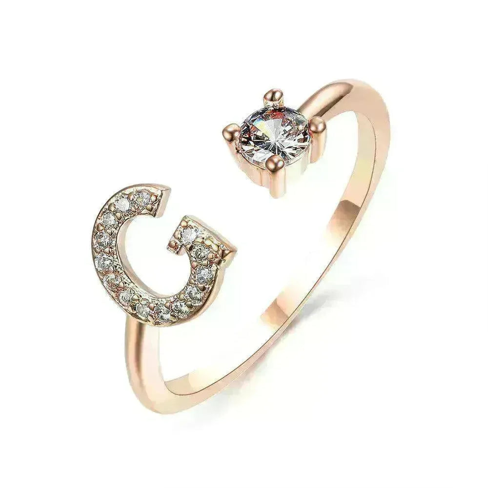 Customizable 26-Letter Ring: Fashionable & Elegant Jewelry - EX-STOCK CANADA