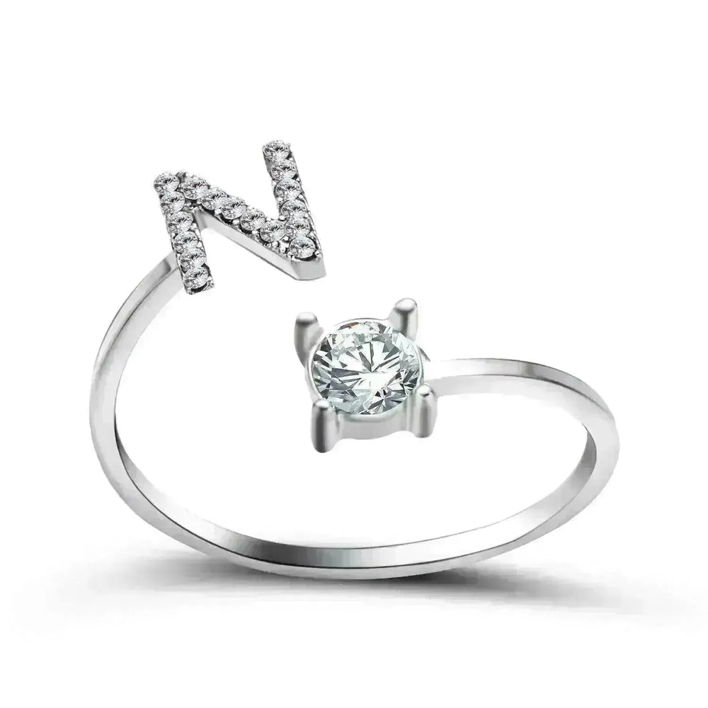 Customizable 26-Letter Ring: Fashionable & Elegant Jewelry - EX-STOCK CANADA
