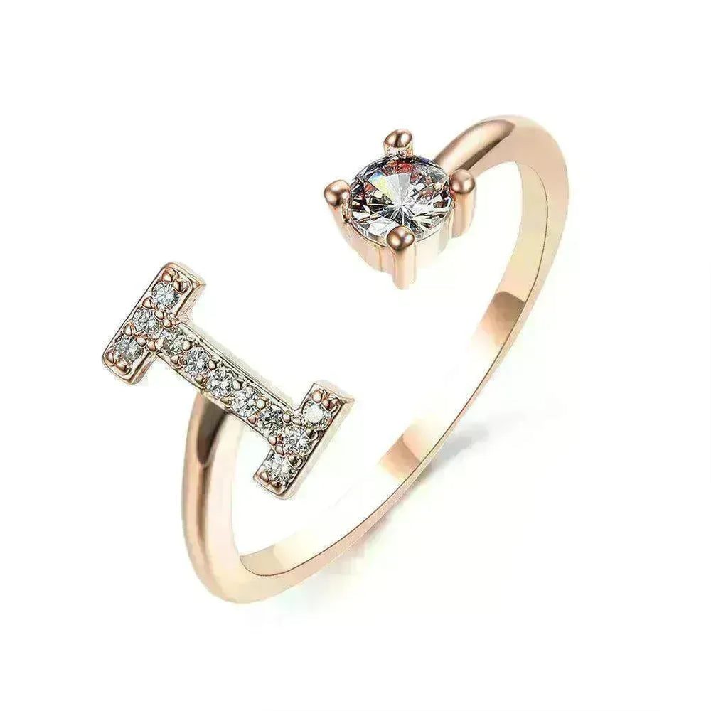 Customizable 26-Letter Ring: Fashionable & Elegant Jewelry - EX-STOCK CANADA