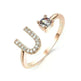 Customizable 26-Letter Ring: Fashionable & Elegant Jewelry - EX-STOCK CANADA