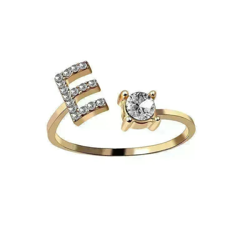 Customizable 26-Letter Ring: Fashionable & Elegant Jewelry - EX-STOCK CANADA