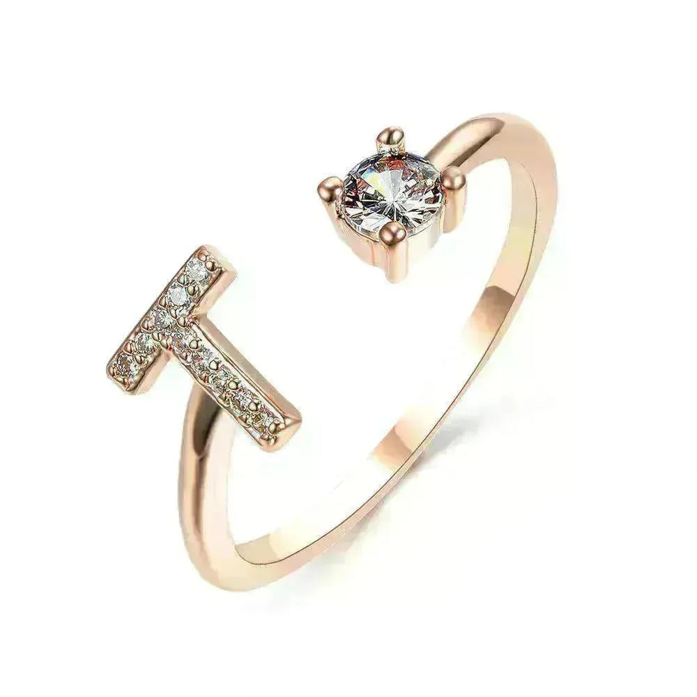 Customizable 26-Letter Ring: Fashionable & Elegant Jewelry - EX-STOCK CANADA