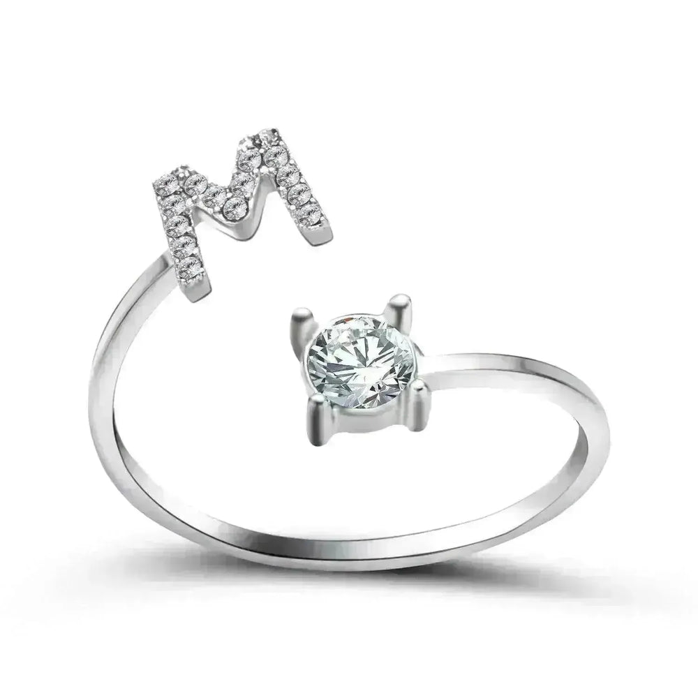Customizable 26-Letter Ring: Fashionable & Elegant Jewelry - EX-STOCK CANADA