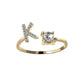 Customizable 26-Letter Ring: Fashionable & Elegant Jewelry - EX-STOCK CANADA