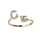 Customizable 26-Letter Ring: Fashionable & Elegant Jewelry - EX-STOCK CANADA