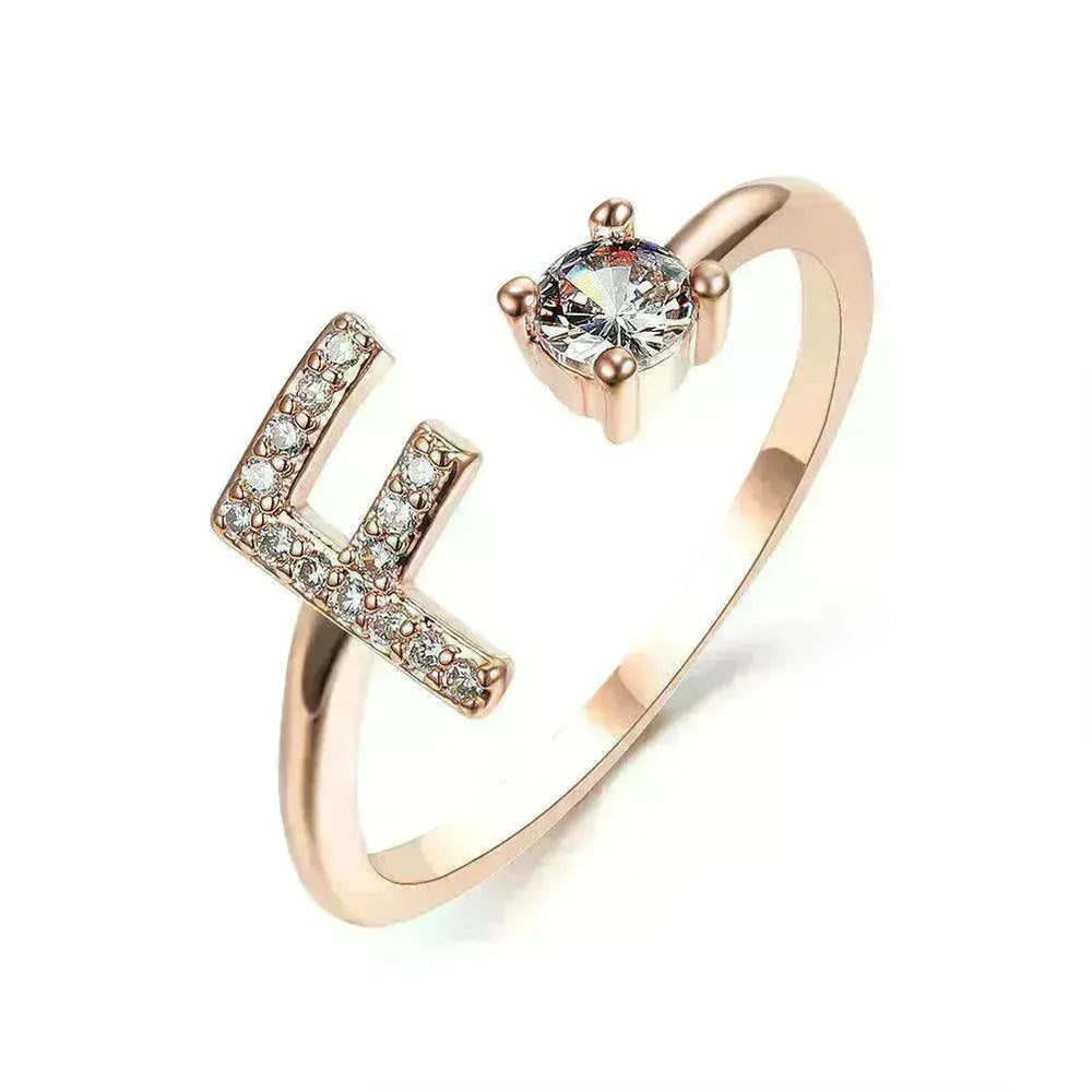 Customizable 26-Letter Ring: Fashionable & Elegant Jewelry - EX-STOCK CANADA