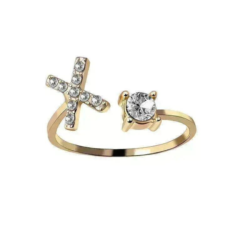 Customizable 26-Letter Ring: Fashionable & Elegant Jewelry - EX-STOCK CANADA