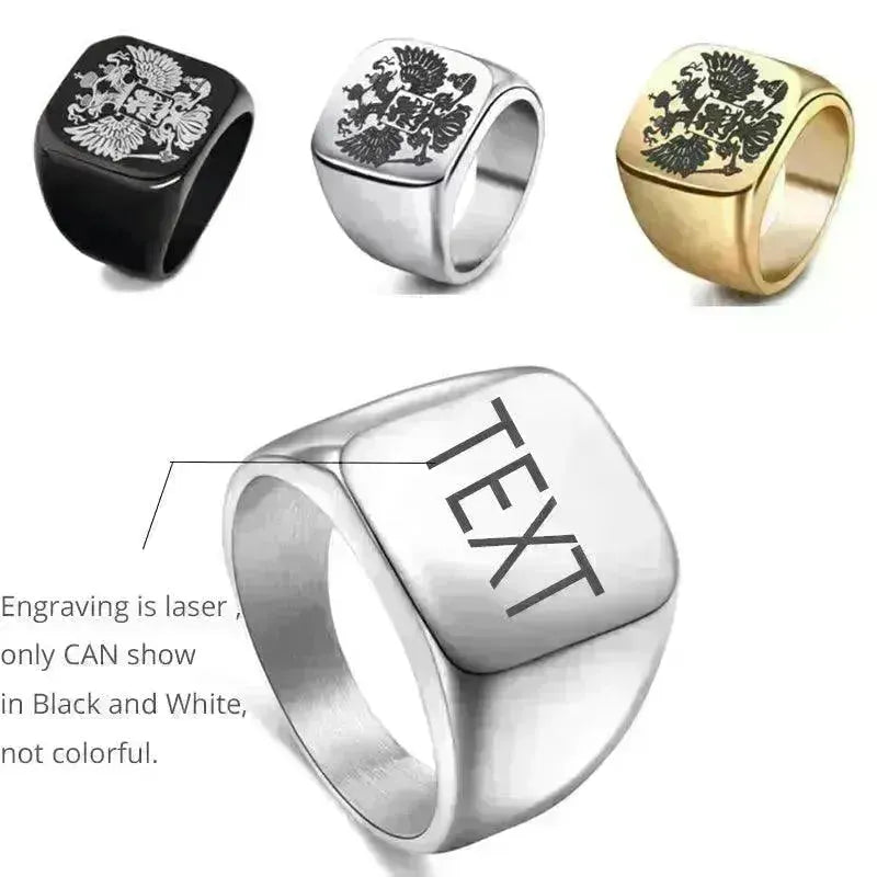 Customized Engrave Name Ring - EX-STOCK CANADA
