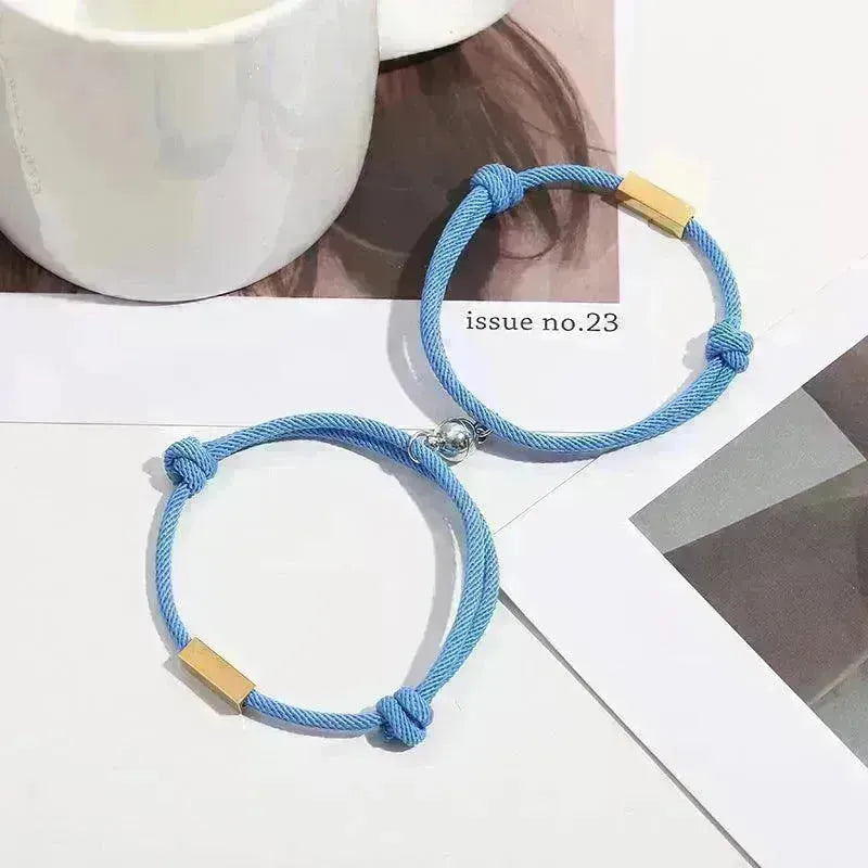 Customized Name Bracelet Eternal Love Magnet Staniless Steel Couples Bracelet - EX-STOCK CANADA