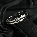 Customized Name Bracelet Personalized Custom Bangles Stainless Steel Jewelry - EX-STOCK CANADA