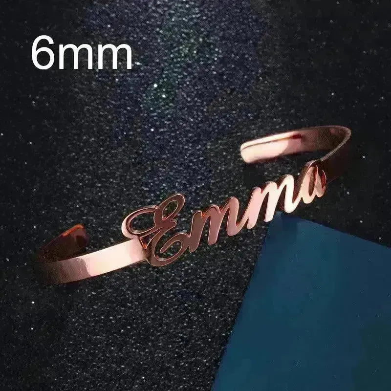 Customized Name Bracelet Personalized Custom Bangles Stainless Steel Jewelry - EX-STOCK CANADA