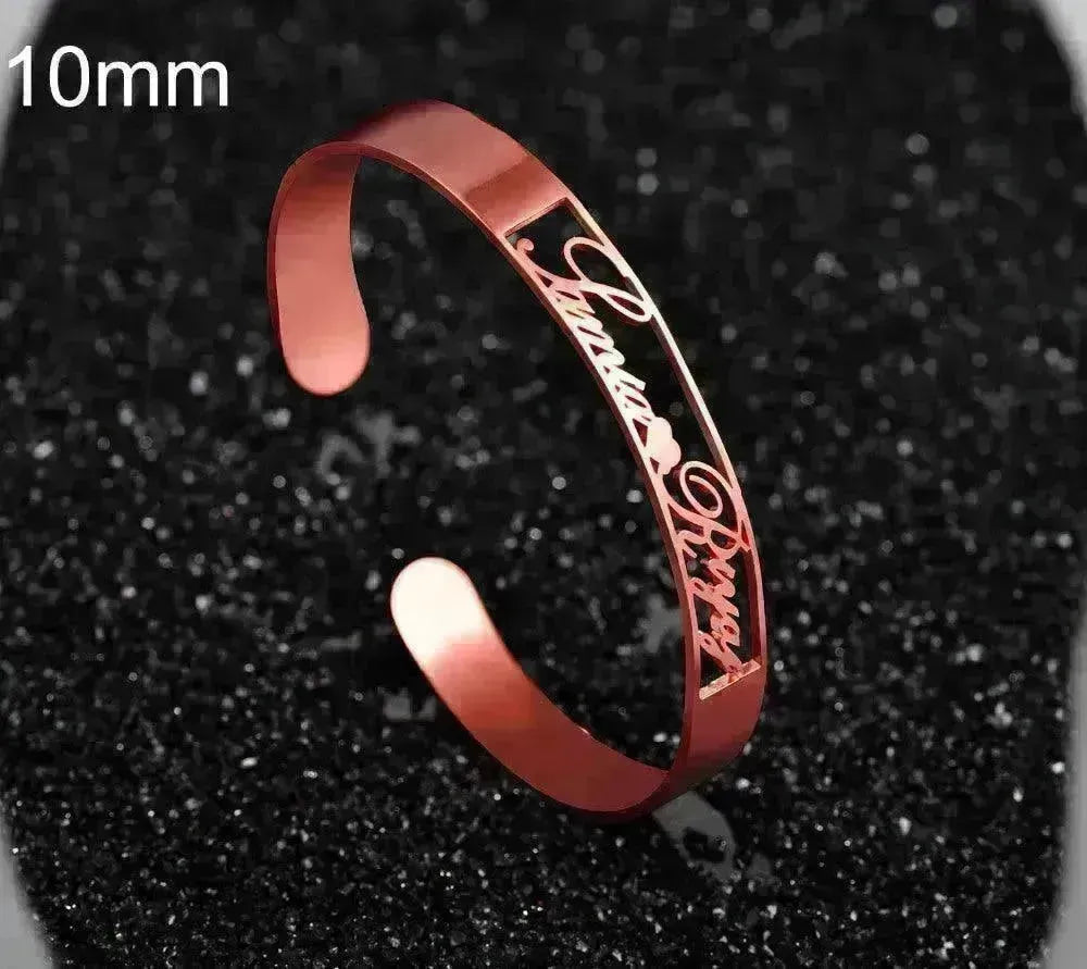 Customized Name Bracelet Personalized Custom Bangles Stainless Steel Jewelry - EX-STOCK CANADA