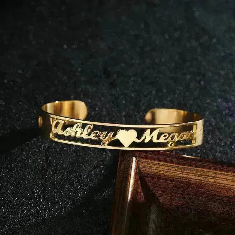 Customized Name Bracelet Personalized Custom Bangles Stainless Steel Jewelry - EX-STOCK CANADA