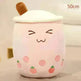 Cute Fruit Drink Plush Stuffed Soft Strawberry Milk Tea Plush Boba Tea Cup Toy Bubble Tea Pillow Cushion Kids Gift - EX-STOCK CANADA