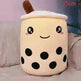 Cute Fruit Drink Plush Stuffed Soft Strawberry Milk Tea Plush Boba Tea Cup Toy Bubble Tea Pillow Cushion Kids Gift - EX-STOCK CANADA
