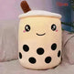 Cute Fruit Drink Plush Stuffed Soft Strawberry Milk Tea Plush Boba Tea Cup Toy Bubble Tea Pillow Cushion Kids Gift - EX-STOCK CANADA