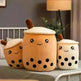 Cute Fruit Drink Plush Stuffed Soft Strawberry Milk Tea Plush Boba Tea Cup Toy Bubble Tea Pillow Cushion Kids Gift - EX-STOCK CANADA