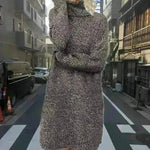 Autumn Winter Cashmere Mini High Neck Sweater Dress - EX-STOCK CANADA