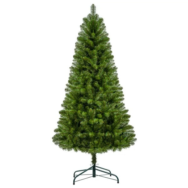 7FT Unlit Artificial Christmas Tree With 775 Tips, Full PVC Branches, Classic Green Holiday Tree With Sturdy Metal Stand For Indoor Home Decoration EX-STOCK Canada 