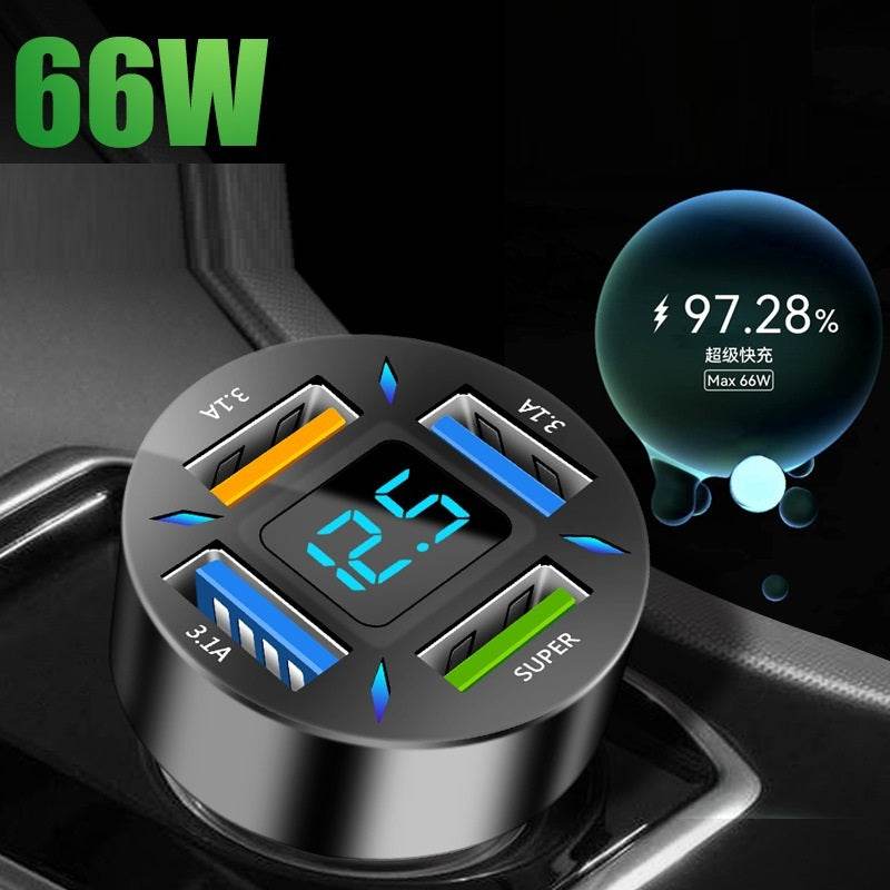 Four-port Car Charger 4USB Car Charger EX-STOCK Canada 
