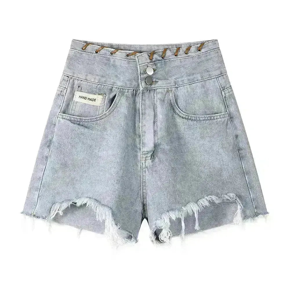 High Waisted Wide Leg Denim Shorts For Women - EX-STOCK CANADA