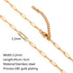 Stainless Steel Vacuum Vapor Plating 18K Gold Color Protection Lip Chain Necklace - EX-STOCK CANADA