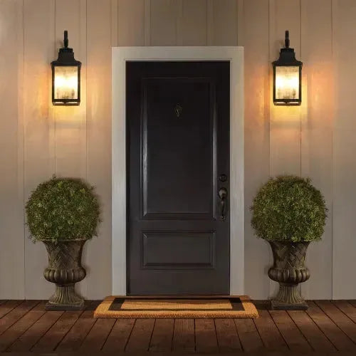 Large Outdoor Glass Wall Light Supports Many Types Of Bulbs -2 Packs - EX-STOCK CANADA