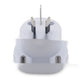 White electrical plug on a white background