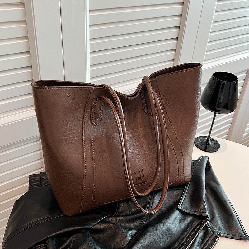 Casual Retro Shoulder Bag Texture Class Commuter Tote - EX-STOCK Canada