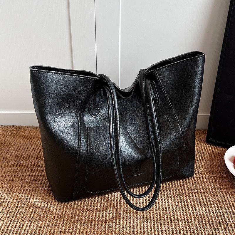 Casual Retro Shoulder Bag Texture Class Commuter Tote - EX-STOCK Canada