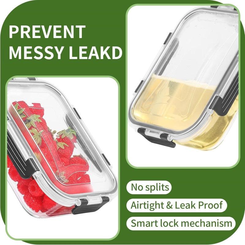 Glass Food Storage Containers With Lids - 5 Airtight Food Storage Containers 