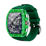Dar green WS6 Richard Luxury Skeleton Smartwatch – Bluetooth Calling, Health Monitoring | 9 Colours