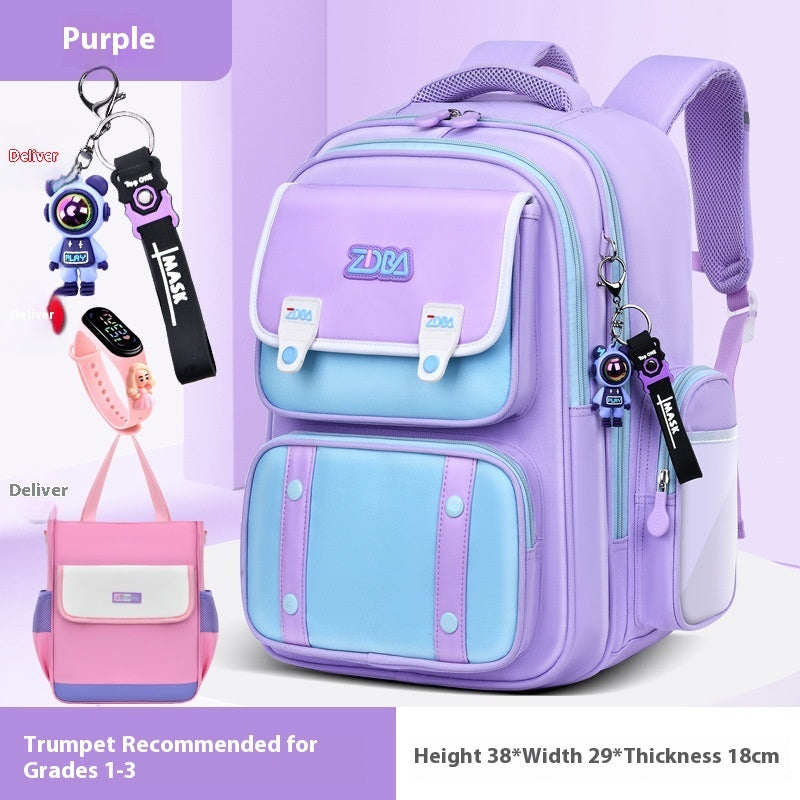 Schoolbag Boy Elementary School Students Three Four To Six Grade EX-STOCK