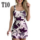High Waist Women Dresses Spring And Summer Spaghetti Strap Large Flower Print Skirt - EX-STOCK CANADA