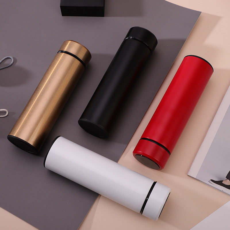 316 Stainless Steel Smart Insulated Water Bottle With Tea-Drink Separation For Men And Women 