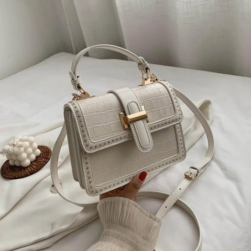 Women Fashion Rivet Leather crossbody Bag for Women Flap Handbag - EX-STOCK CANADA