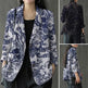 Women's floral Cotton Linen jacket Pocket Blazer - EX-STOCK CANADA