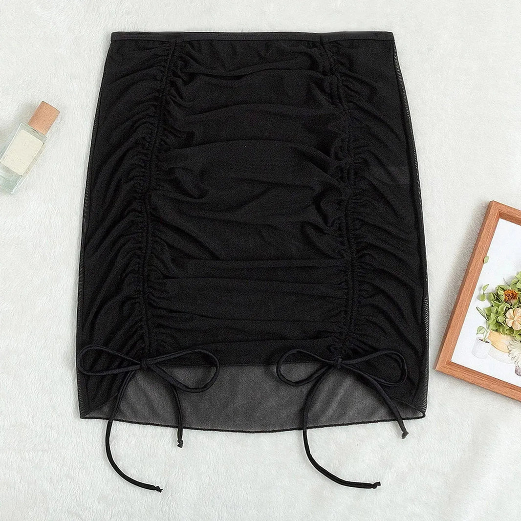 Ladies' Mesh Swimsuit See-through Mini Skirt - EX-STOCK CANADA